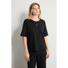 Love My Body Önü Taşlı Bluz Siyah 115LO159000