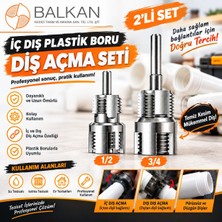 Fett 2’ Li Set Iç Dış Plastik Boru Diş Açma Seti ve Inç Borular Metrik Borular Pprc