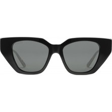 Gucci GG0641S 001 53-19 Siyah Cat Eye Çerçeveli Füme Mat Camlı Kadın Güneş Gözlüğü