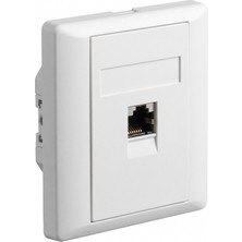 Nets Shop Nets DNE-FP86-A1 Nets 86 Tip Tek Portlu Faceplate Priz Kapağı - 1 Port Network Prizi