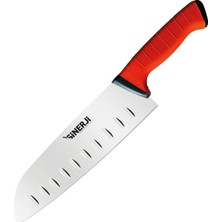 Dinç Kitchen Twix Oluklu Santoku Şef Bıçağı 18 Cm
