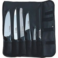 Sinerji Premium Gastronomi Rulo Çantalı Bıçak Seti 6+1