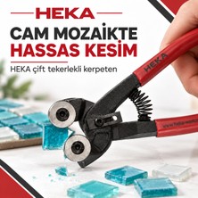 Heka Cam Mozaik Kerpeteni Çift Bıçak Alman Malı