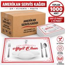 Barışkan Amerikan Servis Kağıdı Seti – Büyük Boy 30X40 cm Hijyenik Tepsi Altlığı ve SUNUM1000ADET