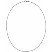 Brezza Lusso Jewelry Erkek Çelik Snake Yılan Ince Zincir Kolye 1,5 mm 65 cm