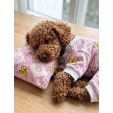 Toad Teddy Penye Tulum Yastık Takım Uyku Set Köpek Tulum Elbise