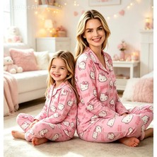NiCe İç Giyim Hello Kitty Anne Kız Uyumlu Kombin Pijama Takım Rahat Şık Eğlenceli ( Ayrı Satılır )