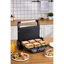 St. Morritz Gastro Classic Izgara ve Tost Makinesi Matte Black 6 Dilim Kapasiteli