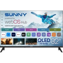 Sunny SN32QHMLN-W02 Hd 32" 82 Ekran Uydu Alıcılı Webos Smart QLED Tv