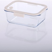 St. Morritz Fika Glace Vakumlu Cam Saklama Kabı 1900 ml Bej
