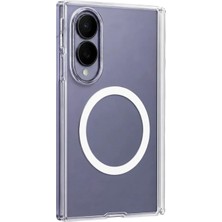Blueo Samsung Galaxy Z Fold 8 Uyumlu B Crystal Drop Magsafe Parmak Izi Bırakmayan Şeffaf Silikon Kılıf