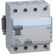 Legrand 4X63A 30MA Kaçak Akım Rölesi Legrand 0.14 A Elektriksel Parametreler ile Güçlü Koruma