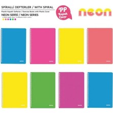 Mopak A4 Spiralli Neon Pp Kapak Defter 96YP. Kareli