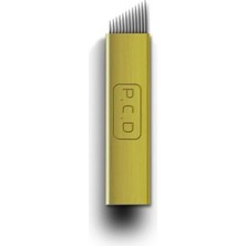 St. Morritz 20 Adet 14 Pin Sarı P.c.d Kalıcı Makyaj Dövme Microblading Iğnesi