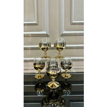 St. Morritz Kristal Titanyum 300 ml Gold Ayaklı Kahve Yanı Su Bardağı