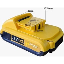 Sturdy Şarjlı Matkap Için Yedek Batarya 12V 2000MAH Li-Ion Pcbli Şarjlı Matkap Için Pil Grubu Universal