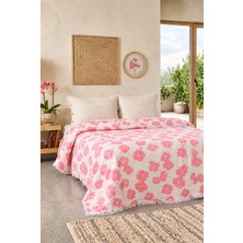 Veronica Line %100 Pamuk Müslin Yatak Örtüsü 220X240 cm Çift Kişilik Pike Battaniye – Çiçek Desenli