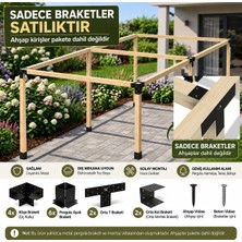 iAhşap Pergola Braket Seti – Ahşap Pergola Metal Bağlantı Aparatları 6 Ayaklı