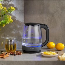 St. Morritz Klar Elektrikli Su Isıtıcı (Kettle)-Gri
