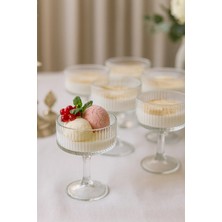 St. Morritz Cam Dondurma ve Tatlı Kasesi 6’lı Set – Şık Ayaklı Servis Kasesi (Reçel, Çerez, Puding Sunum Kasesi)