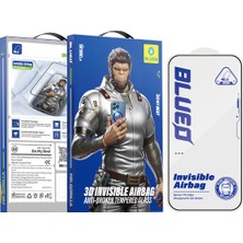 Blueo iPhone 18 Pro Uyumlu 3D Invisible Airbag Darbe Emici Full Cover Ekran Koruyucu Cam