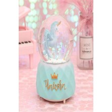 St. Morritz Unicorn Temalı Işıklı ve Müzikli Kar Küresi