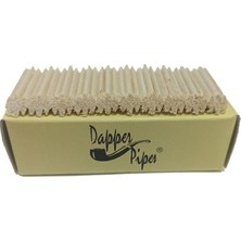Dapper Pipes 9mm Balsa Ağacı Pipo Filtresi Düz Sap Tipi 40'lık Paket Sağlıklı Kullanım İçin