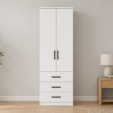 Midoser Easy Mat Beyaz 2 Kapılı 3 Çekmeceli Gardırop Suntalam Malzemeden Fonksiyonel Düzen