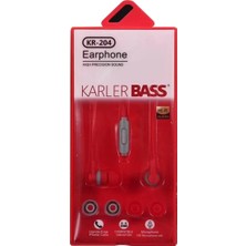 Aslanoğlu Store Mey Ithalat®  KR-204 Kablolu Kulaklık - Kırmızı