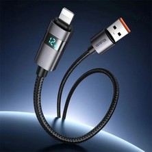 Mcdodo CA-6490 Usb-A - Yatay LED Ekranlı Aydınlatma Kablosu Siyah