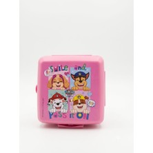 Wiggle Paw Patrol 4 Bölmeli Pembe Beslenme Kutusu - Çatal Kaşık Setli Okul ve Kreş Sefer Tası