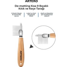 Artero Kısa Tip 9 Bıçaklı Kıtık ve Keçe Açıcı Tarak