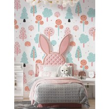 S Digital Pastel Ağaç Temalı Duvar Sticker Seti - Çocuk ve Bebek Odası Dekoru - 225 Parça - Kendinden Yapışkanlı Mat Pvc Folyo