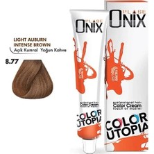 Aslanoğlu Store Mey Ithalat® Tüp Saç Boyası 60 ml Profesyonel Krem Boya - 8/77 Açık Kumral Yoğun Kahve