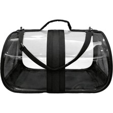 Petpretty Baccomilano Şeffaf Çanta Siyah 44X28X28 cm