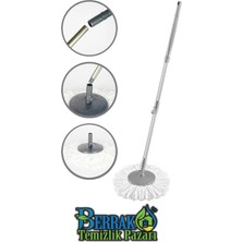 St. Morritz Ayarlanabilen Döner Başlıklı Mop Sap Palet Mikrofiber Püskül Seti