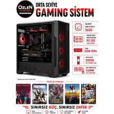 Özlen  X99 RYZEN 5 5600 RX 580 8GB 32GB RAM 500GB M.2 SSD Oyuncu Bilgisayarı