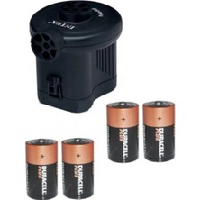 St. Morritz Pilli Şişme Yatak Pompası -Şişme Ürünler Için 3 Uçlu Pilli Pompa / Inteks Battery Air Mattress Pump