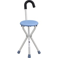 Belirtilmemiş Elegant Oturaklı Baston Katlanabilir 3 Ayaklı Tabureli Yürüme Destek Bastonu