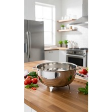 St. Morritz Lüx Çelik Ayaklı Süzgeç 25 cm (Makarna & Pirinç Süzgeci)