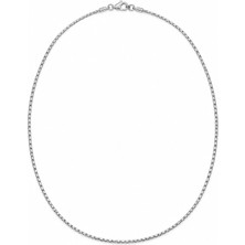 Brezza Lusso Jewelry Erkek Geçmeli Düz Sıra Venedik Zincir Kolye 2 mm 65 cm
