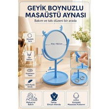 Ttt Masaüstü Makyaj Aynası - Yuvarlak - Geyik Boynuzu Tasarımlı - Plastik