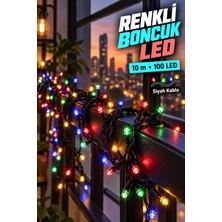 Ttt 10M 100 LED Boncuk Lamba Rgb Işık Siyah Kablo