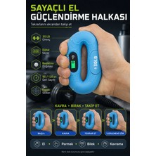 Sayaçlı El Güçlendirme Halkası - Akıllı Egzersiz Aleti - 30 Lb