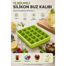 Renkli Pratik Buz Kalıbı - 15 Bölmeli - Silikon