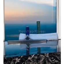 St. Morritz Cam Silmek Için Set, 35 cm Çekek ve Köpürtme Bezi, Profesyonel Pleks Çekçek ve Cam Peluşu