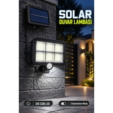 Ttt 120 Cob LED Solar Panelli 3 Modlu Duvar Lambası