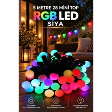 5 Metre 28 Mini Top Rgb LED Siyah Kablo