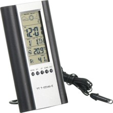 St. Morritz T-Technıc Dijital Saat, Alarm, Iç- Dış Isı ve Nem Ölçer Termometre H-6308 Ab