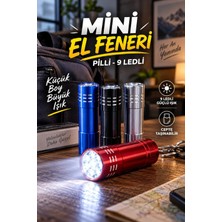 Mini El Feneri - Pilli - 9 Ledli - 1 Adet